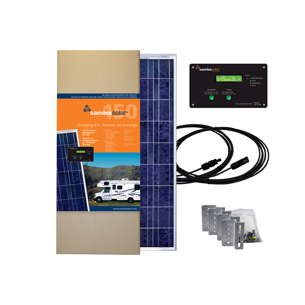 Samlex Solar Charging Kit - 150W - 30A [SRV-150-30A] - BuoyMart.com  Solar Panels Samlex America