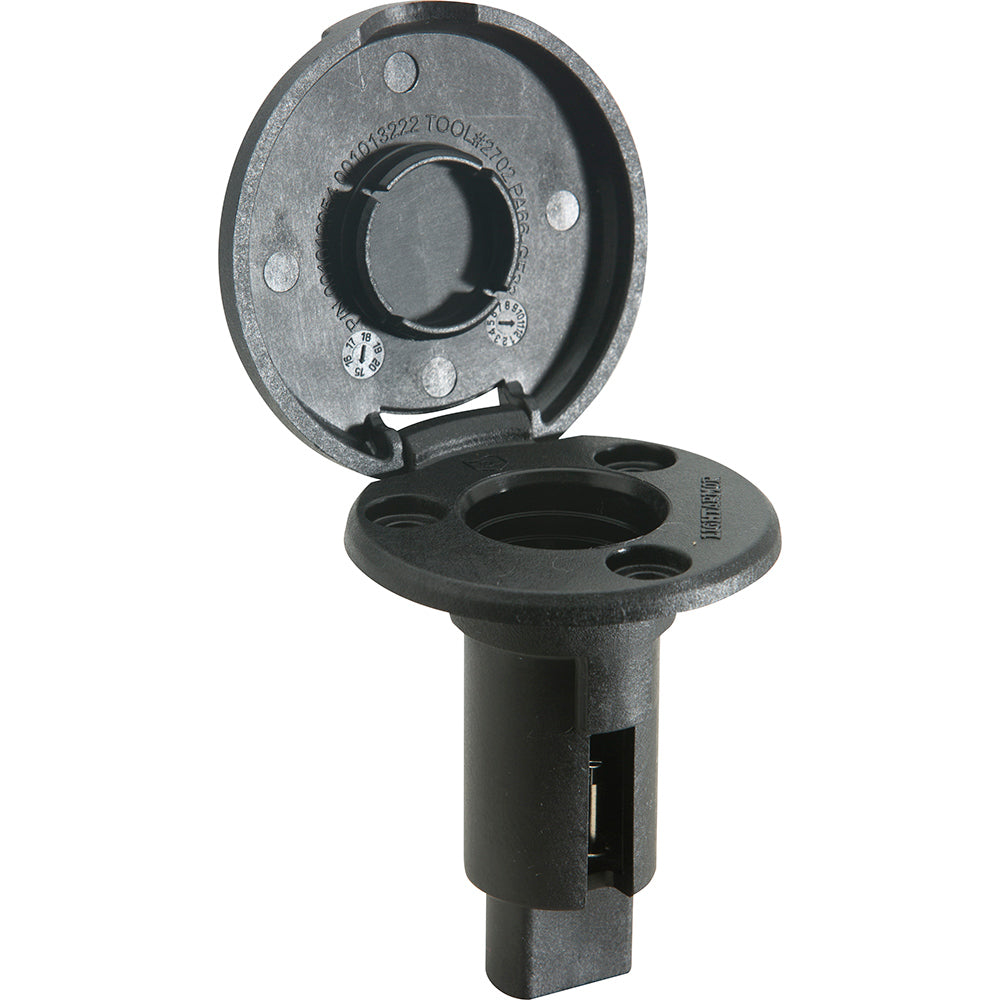 Attwood LightArmor Plug-In Base - 2 Pin - Black - Round [910R2PB-7] - BuoyMart.com  Accessories Attwood Marine