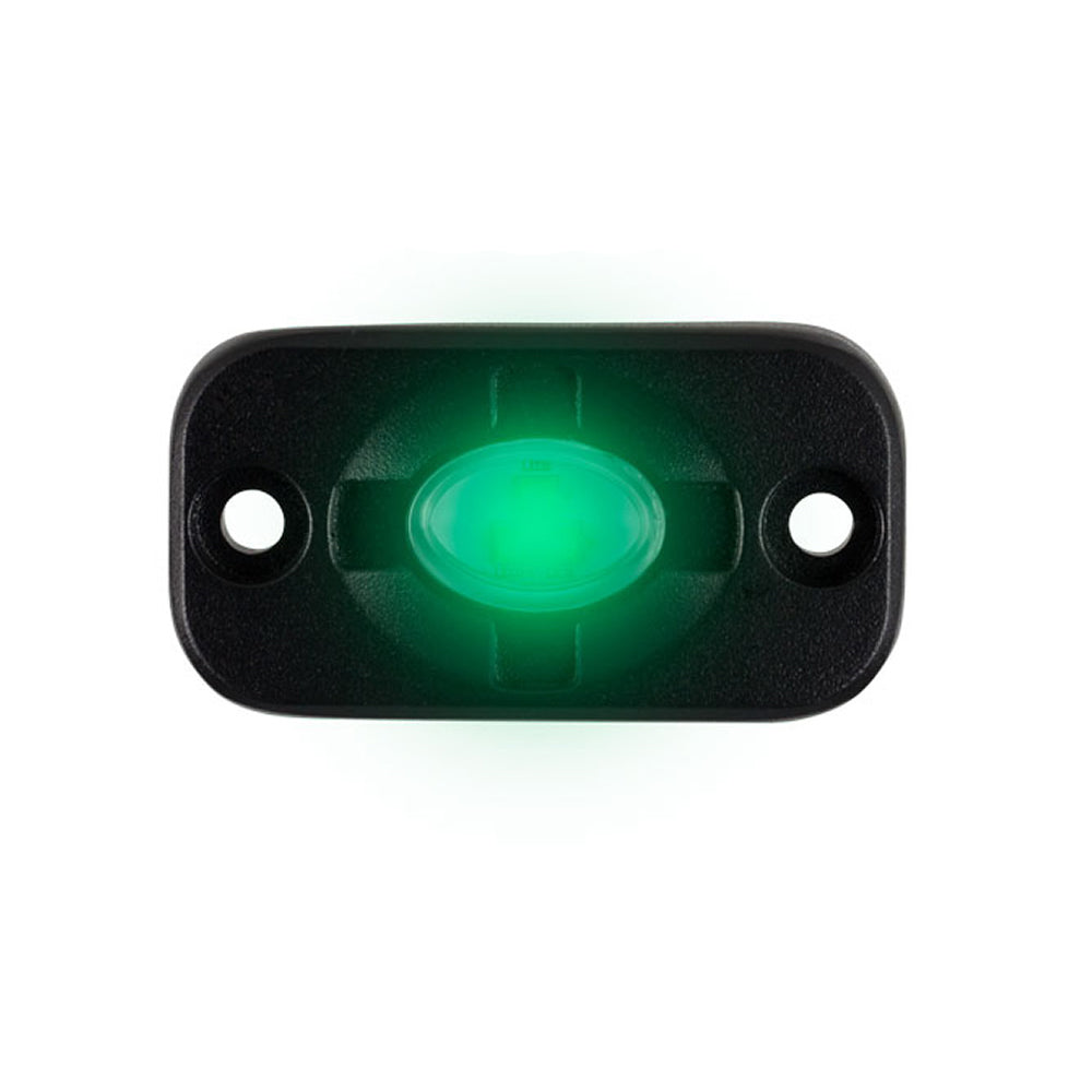 HEISE Auxiliary Accent Lighting Pod - 1.5" x 3" - Black/Green [HE-TL1G] - BuoyMart.com  Lighting HEISE LED Lighting Systems