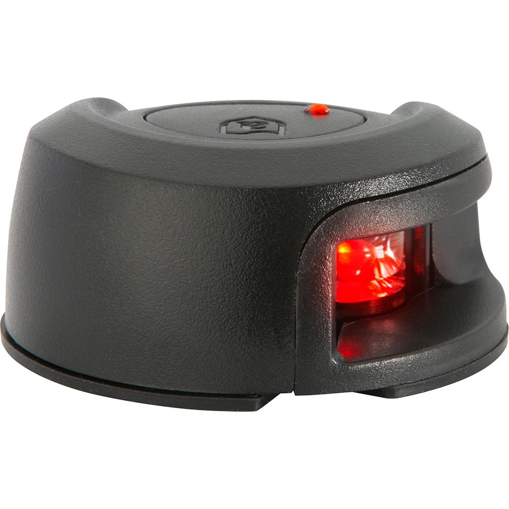 Attwood LightArmor Deck Mount Navigation Light - Black Composite - Port (red) - 2NM [NV2012PBR-7] - BuoyMart.com  Navigation Lights Attwood Marine