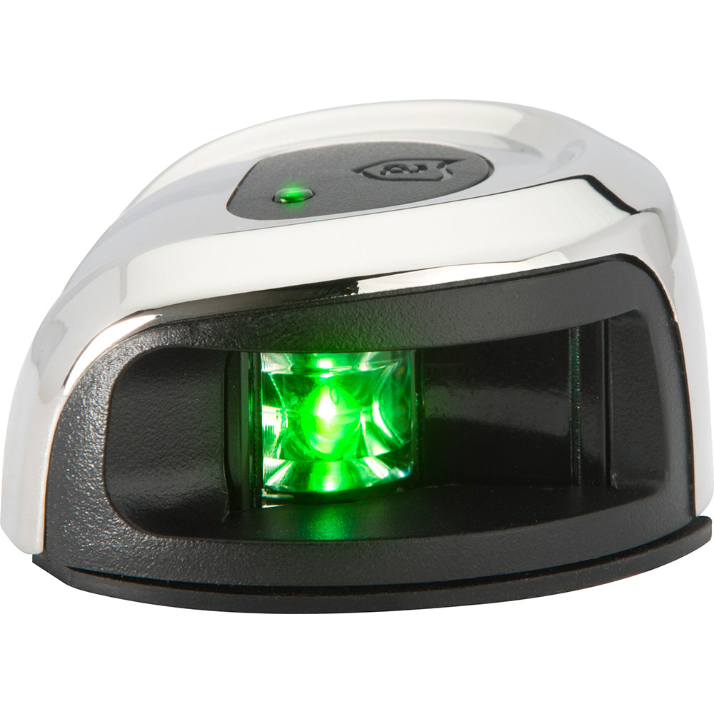 Attwood LightArmor Deck Mount Navigation Light - Stainless Steel - Starboard (green) - 2NM [NV2012SSG-7] - BuoyMart.com  Navigation Lights Attwood Marine