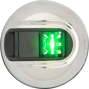 Attwood LightArmor Vertical Surface Mount Navigation Light - Starboard (Green) - Stainless Steel - 2NM [NV3012SSG-7] - BuoyMart.com  Navigation Lights Attwood Marine