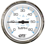 Faria Chesapeake White SS 4" Studded Speedometer - 60MPH (GPS) [33839] - BuoyMart.com  Gauges Faria Beede Instruments