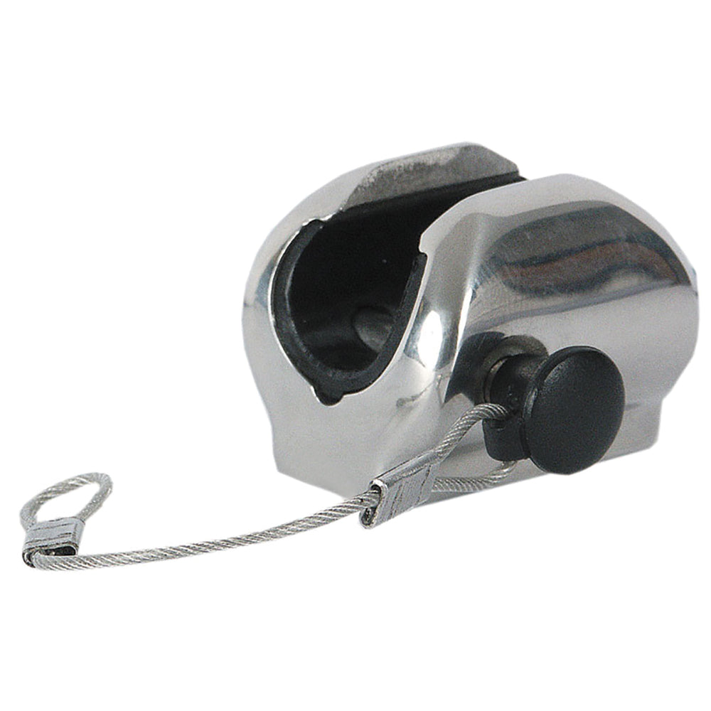 TACO Flat Deck Hinge w/Pin  Lanyard - Fits 7/8" Tube [F13-0241/244BN-1] - BuoyMart.com  Bimini Top Fittings TACO Marine