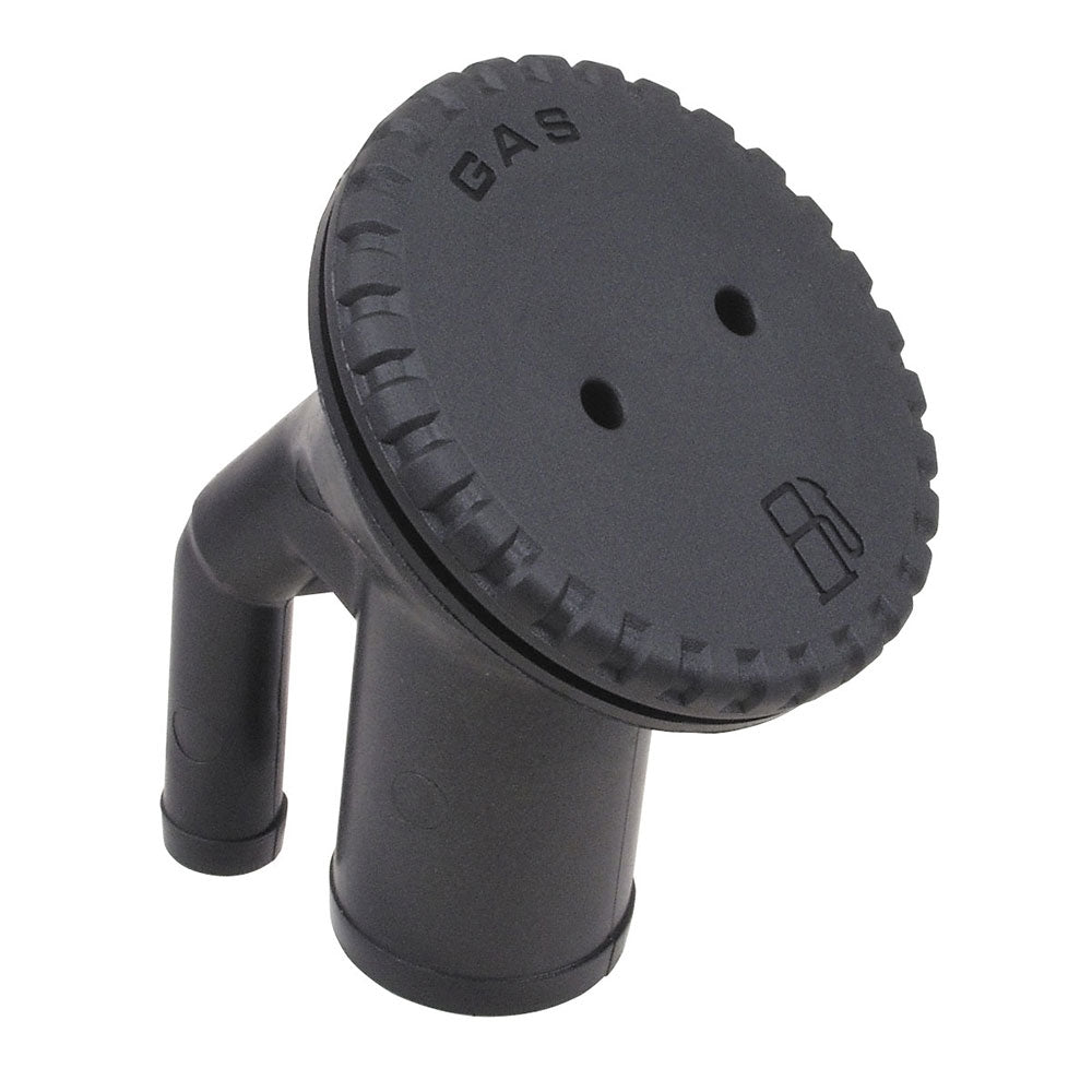 Perko 0542 Vented Fill f/1-1/2" Hose - Angled Neck - Gas - Black [0542DPGBLK] - BuoyMart.com  Fittings Perko