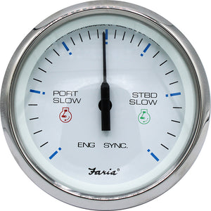 Faria 4" Chesapeake SS White Engine Synchronizer - Dual Gas  Var Ratio Alt Diesel [33801] - BuoyMart.com  Gauges Faria Beede Instruments