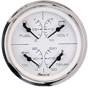 Faria Chesapeake White SS 4" Multifunction Gauge [33851] - BuoyMart.com  Gauges Faria Beede Instruments