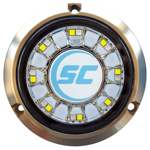 Shadow-Caster Blue/White Color Changing Underwater Light - 16 LEDs - Bronze [SCR-16-BW-BZ-10] - BuoyMart.com  Underwater Lighting Shadow-Caster LED Lighting