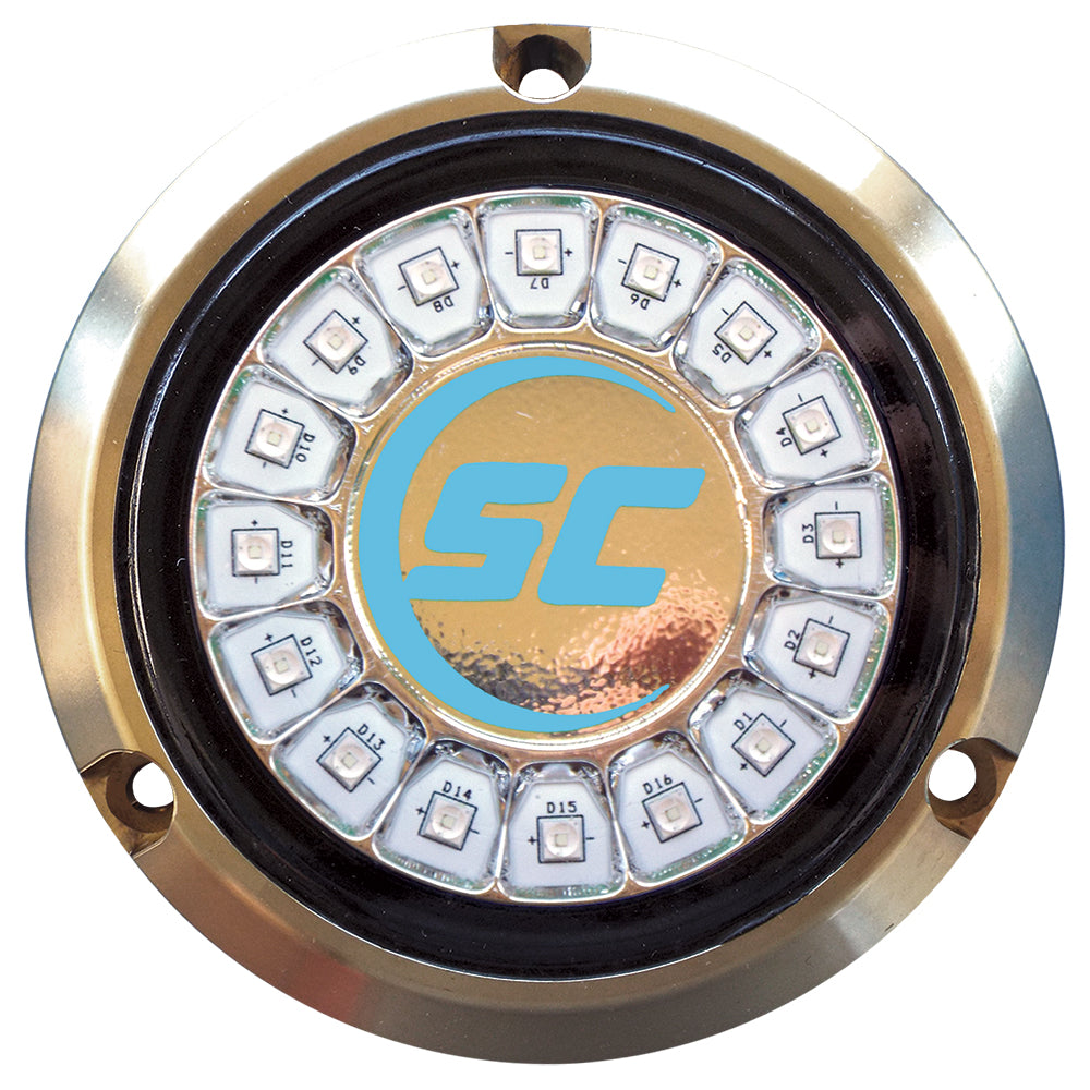 Shadow-Caster Bimini Blue Single Color Underwater Light - 16 LEDs - Bronze [SCR-16-BB-BZ-10] - BuoyMart.com  Underwater Lighting Shadow-Caster LED Lighting