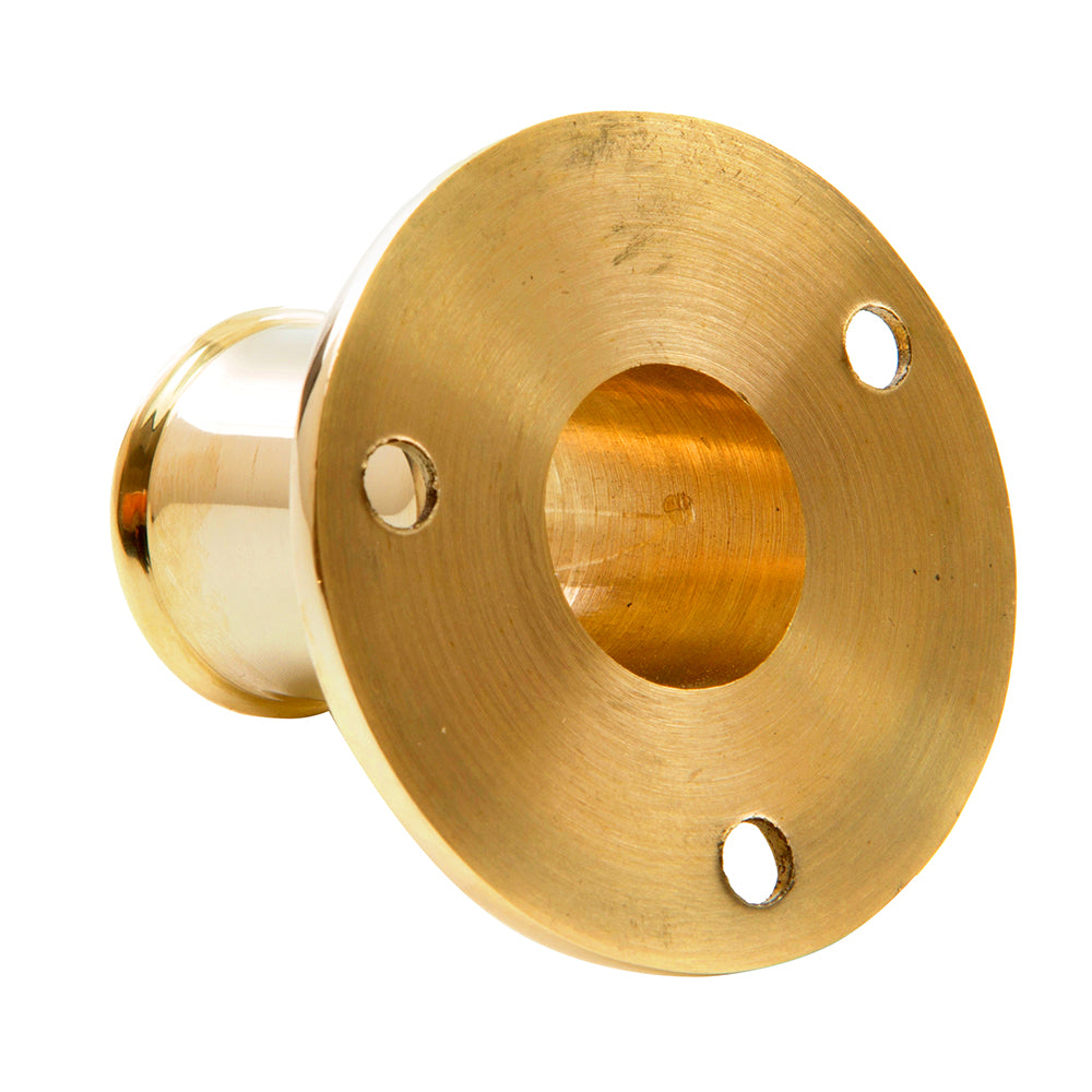 Whitecap Top-Mounted Flag Pole Socket Polished Brass - 3/4" ID [S-5001B] - BuoyMart.com  Accessories Whitecap
