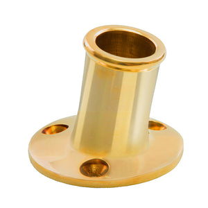 Whitecap Top-Mounted Flag Pole Socket Polished Brass - 3/4" ID [S-5001B] - BuoyMart.com  Accessories Whitecap