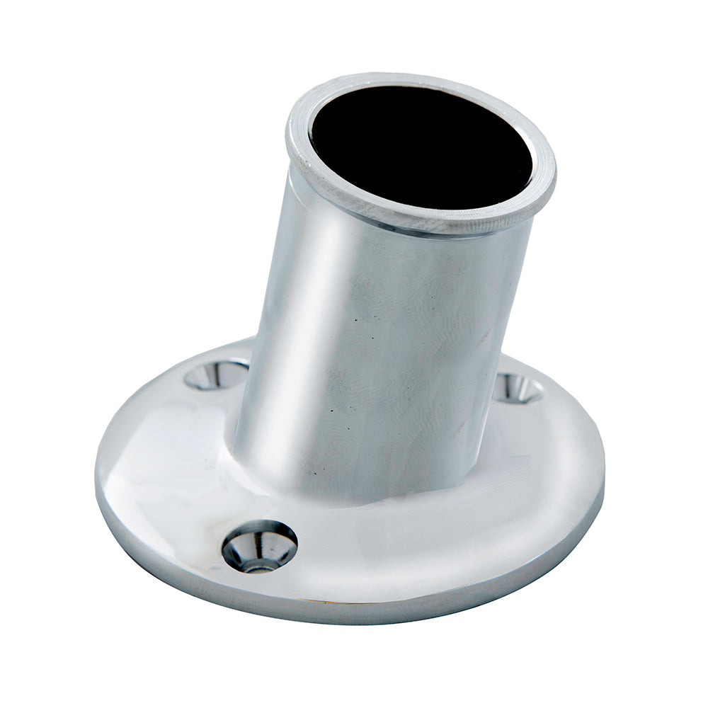Whitecap Top-Mounted Flag Pole Socket CP/Brass - 1" ID [S-5002] - BuoyMart.com  Accessories Whitecap