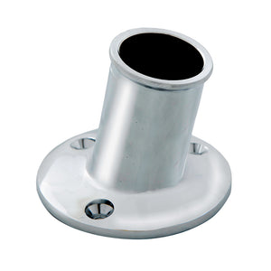 Whitecap Top-Mounted Flag Pole Socket CP/Brass - 1" ID [S-5002] - BuoyMart.com  Accessories Whitecap