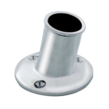 Whitecap Top-Mounted Flag Pole Socket CP/Brass - 1" ID [S-5002] - BuoyMart.com  Accessories Whitecap