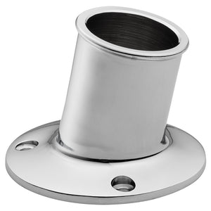 Whitecap Top-Mounted Flag Pole Socket - CP/Brass - 1-1/4" ID [S-5003] - BuoyMart.com  Accessories Whitecap