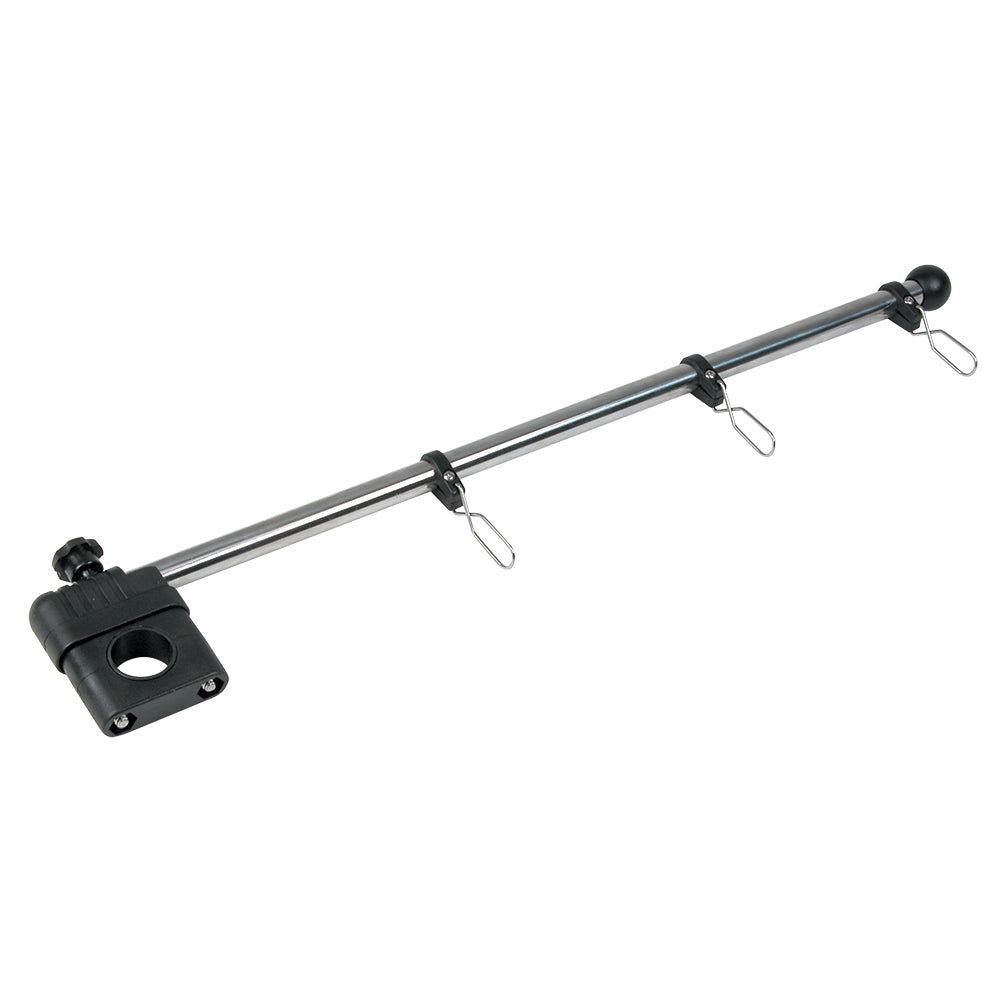 Whitecap 17" Rail Mount Flag Pole - 1/2" Diameter, Stainless Steel Staff Nylon Mount [S-5010] - BuoyMart.com  Accessories Whitecap