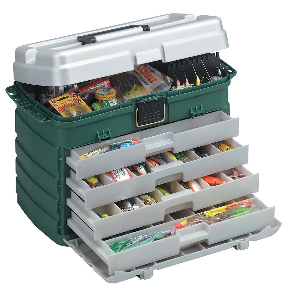 Plano 4-Drawer Tackle Box - Green Metallic/Silver [758005] - BuoyMart.com  Tackle Storage Plano