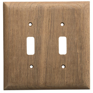 Whitecap Teak 2-Toggle Switch/Receptacle Cover Plate [60176] - BuoyMart.com  Teak Whitecap