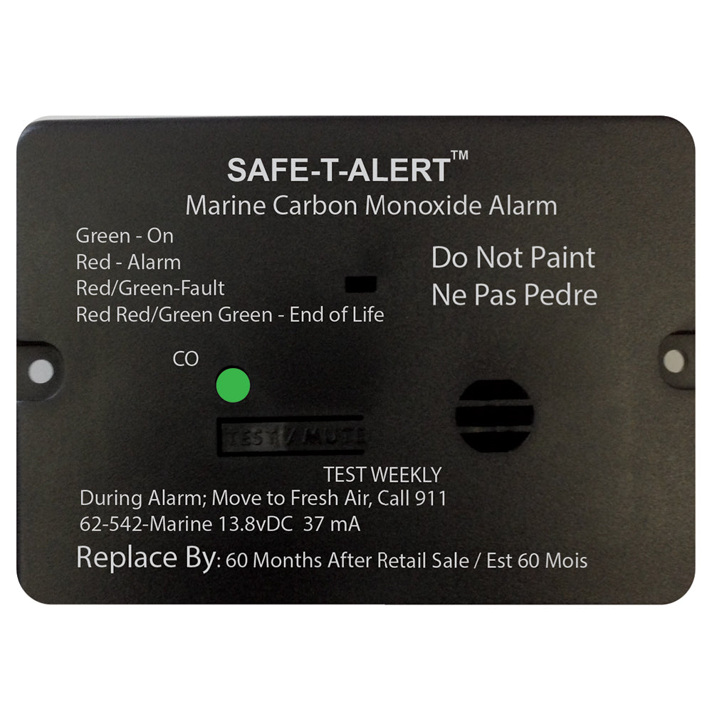 Safe-T-Alert 62 Series Carbon Monoxide Alarm w/Relay - 12V - 62-542-R-Marine - Flush Mount - Black [62-542-R-MARINE-BL] - BuoyMart.com  Fume Detectors Safe-T-Alert