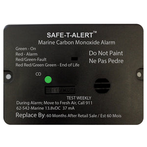 Safe-T-Alert 62 Series Carbon Monoxide Alarm w/Relay - 12V - 62-542-R-Marine - Flush Mount - Black [62-542-R-MARINE-BL] - BuoyMart.com  Fume Detectors Safe-T-Alert