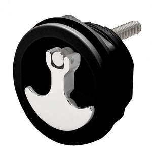 Whitecap Compression Handle CP Zamac/Black Nylon No Lock Fresh Water Use Only [S-1417BC] - BuoyMart.com  Latches Whitecap
