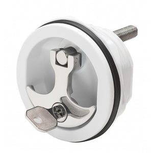 Whitecap Compression Handle CP Zamac/White Nylon Locking Fresh Water Use Only [S-1415WC] - BuoyMart.com  Latches Whitecap