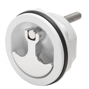 Whitecap Compression Handle CP Zamac/White Nylon No Lock Fresh Water Use Only [S-1417WC] - BuoyMart.com  Latches Whitecap