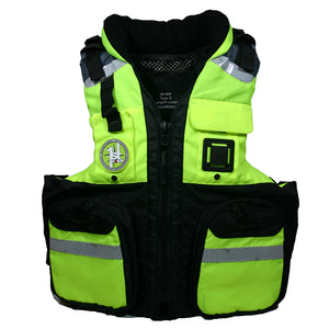 First Watch AV-800 Four Pocket Flotation Vest - Hi-Vis Yellow - Large to XL [AV-800-HV-L/XL] - BuoyMart.com  Personal Flotation Devices First Watch