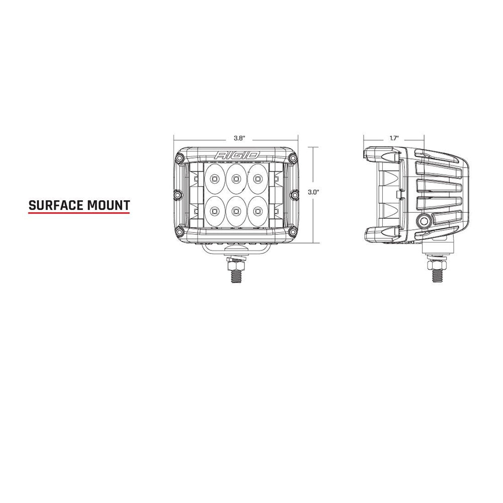 RIGID Industries D-SS Series PRO Driving Surface Mount - Pair - Black [262313] - BuoyMart.com  Flood/Spreader Lights RIGID Industries