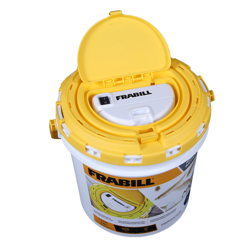 Frabill Dual Fish Bait Bucket w/Aerator Built-In [PMC4825] - BuoyMart.com  Livewell Pumps Frabill