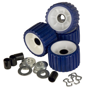 C.E. Smith Ribbed Roller Replacement Kit - 4-Pack - Blue [29320] - BuoyMart.com  Rollers & Brackets C.E. Smith