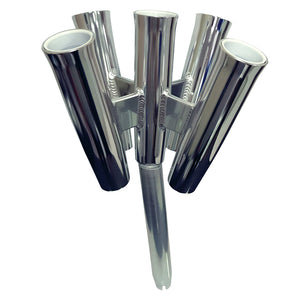 Tigress Five Rod Cluster - Bent Butt - Polished Aluminum [88157-2] - BuoyMart.com  Rod Holders Tigress