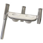 Tigress Offset Triple Rod Holder w/Cup Holders - Starboard Side - Polished Aluminum [88148-1] - BuoyMart.com  Rod Holders Tigress
