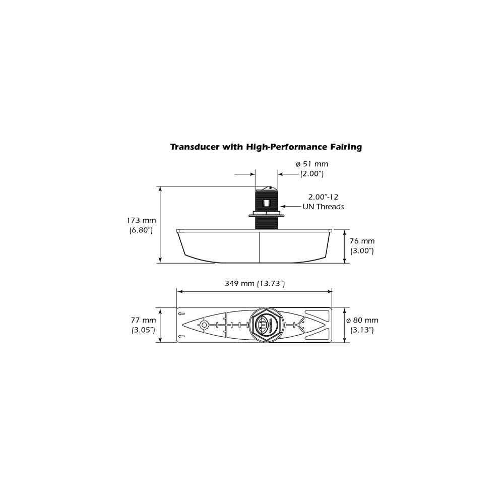 Airmar B785C-M CHIRP Bronze Thru-Hull w/Fairing Block - 600W [B785C-M-MM] Airmar
