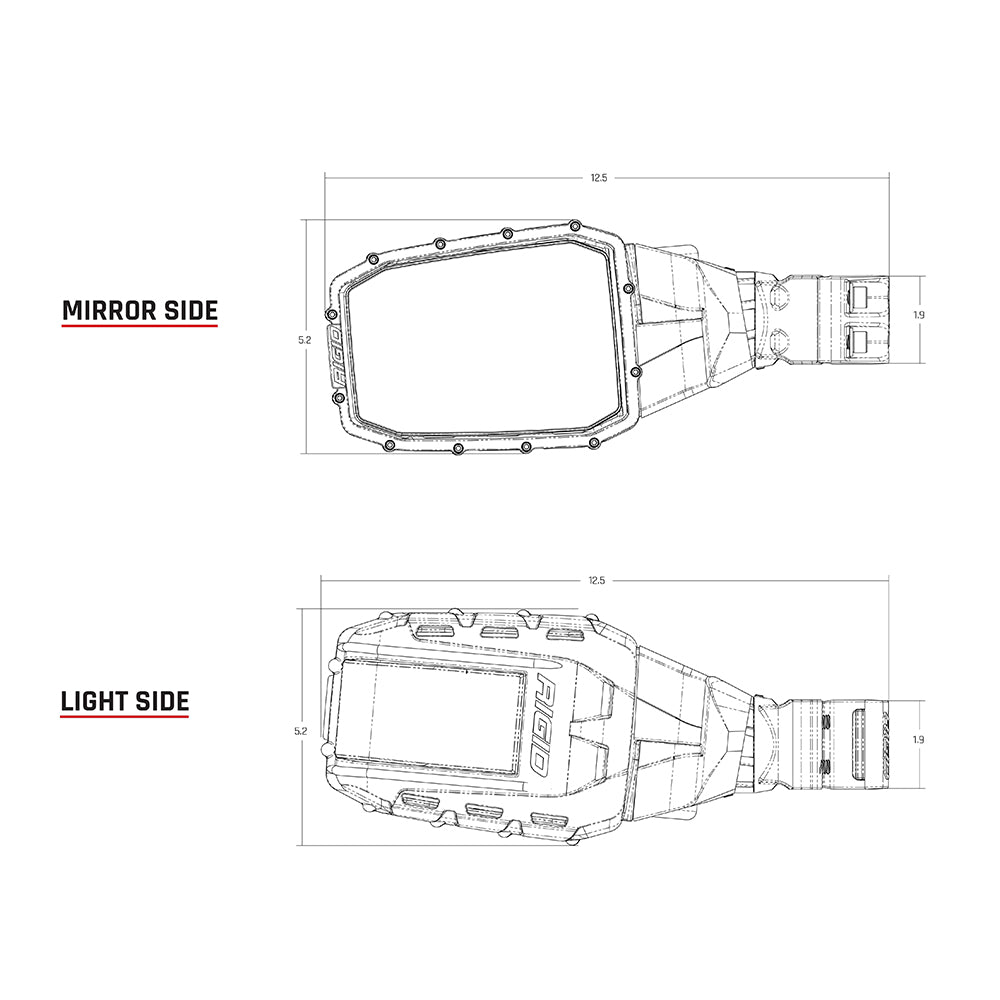 RIGID Industries Reflect Mirror Light - Black (Pair) [64011] - BuoyMart.com  Flood/Spreader Lights RIGID Industries