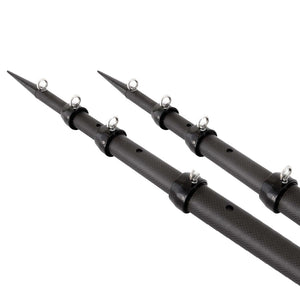Tigress XD 3k Carbon Fiber Telescoping Outrigger Poles - 18 feet - Matte Black/ Black - Pair [88679] - BuoyMart.com  Outriggers Tigress