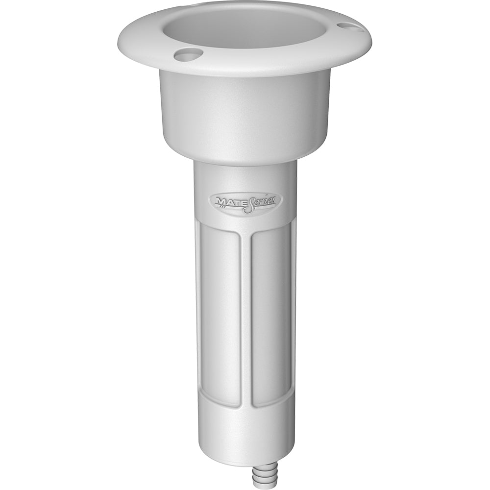 Mate Series Plastic 0 Rod  Cup Holder - Drain - Round Top - White [P1000DW] - BuoyMart.com  Rod Holders Mate Series
