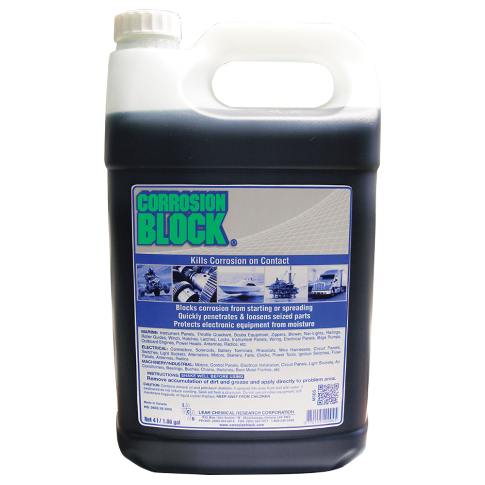 Corrosion Block Liquid 4-Liter Refill - Non-Hazmat, Non-Flammable  Non-Toxic [20004] - BuoyMart.com  Cleaning Corrosion Block