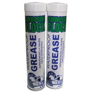 Corrosion Block High Performance Waterproof Grease - (2) 3oz Cartridges - Non-Hazmat, Non-Flammable  Non-Toxic [25003] - BuoyMart.com  Cleaning Corrosion Block