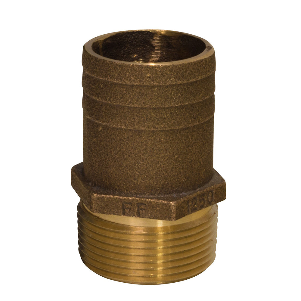 GROCO 1" NPT x 1-1/4" Bronze Full Flow Pipe to Hose Straight Fitting [FF-1000] - BuoyMart.com  Fittings GROCO