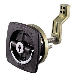 Perko Black Flush Lock - 2.5" x 2.5" w/Offset Cam Bar  Flexible Polymer Strike [0931DP1BLK] - BuoyMart.com  Latches Perko
