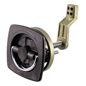 Perko Flush Latch - Non-Locking - 2.5" x 2.5" w/Offset Cam Bar  Flexible Polymer Strike [0932DP1BLK] - BuoyMart.com  Latches Perko