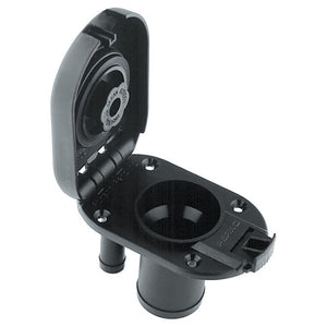 Perko Combination Vented Gas Fill/Tank f/1-1/2" Hose - Straight Neck [1319DPGBLK] - BuoyMart.com  Engine Controls Perko