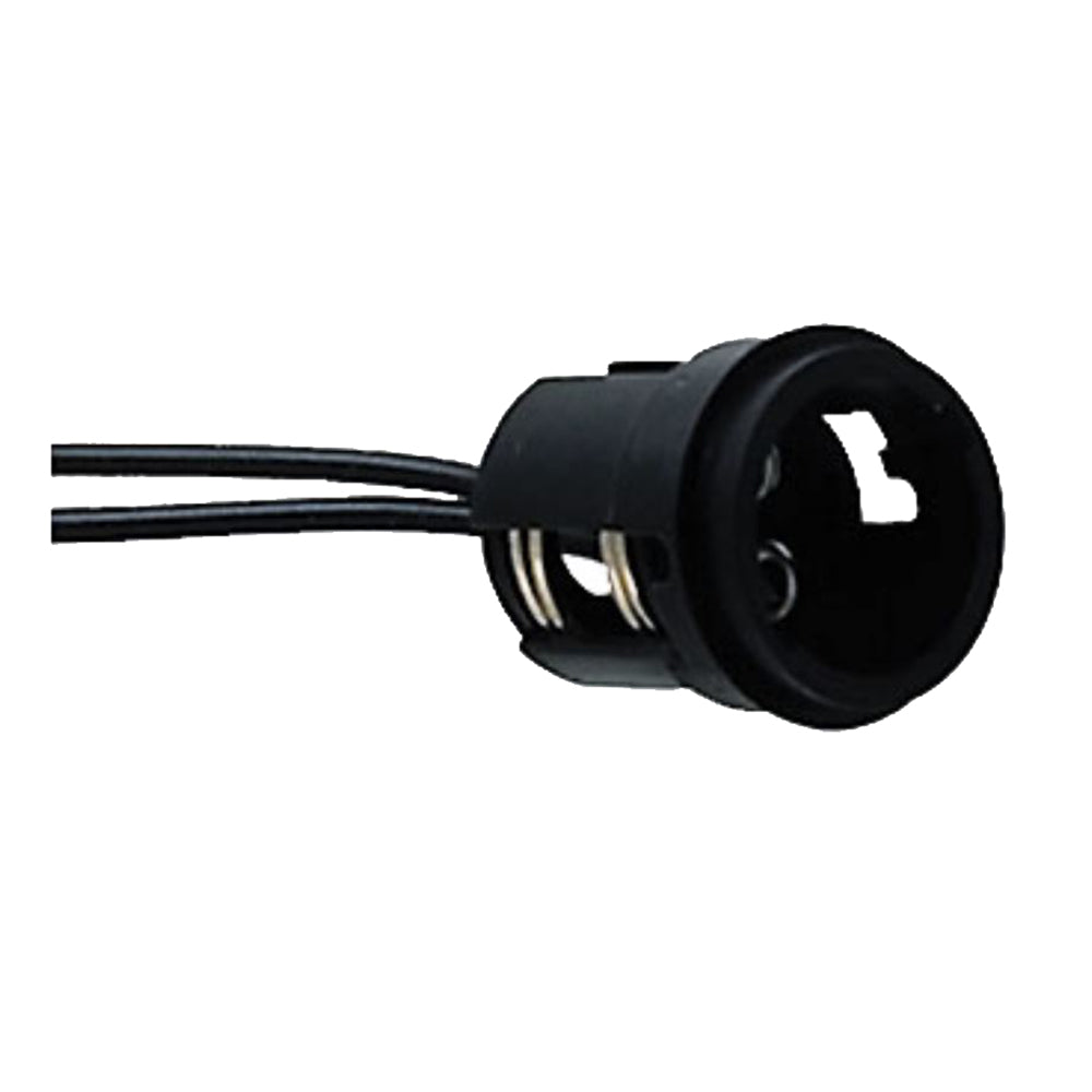 Perko Double Contact Bayonet Socket - Black Polymer w/10" Pigtail [0024DP1] - BuoyMart.com  Accessories Perko