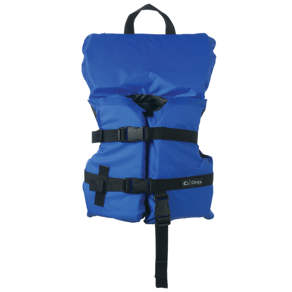 Onyx Nylon General Purpose Life Jacket - Infant/Child Under 50lbs - Blue [103000-500-000-12] - BuoyMart.com  Personal Flotation Devices Onyx Outdoor