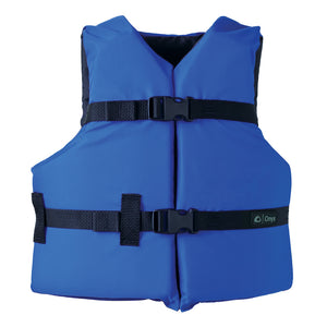 Onyx Nylon General Purpose Life Jacket - Youth 50-90lbs - Blue [103000-500-002-12] - BuoyMart.com  Personal Flotation Devices Onyx Outdoor