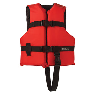 Onyx Nylon General Purpose Life Jacket - Child 30-50lbs - Red [103000-100-001-12] - BuoyMart.com  Personal Flotation Devices Onyx Outdoor