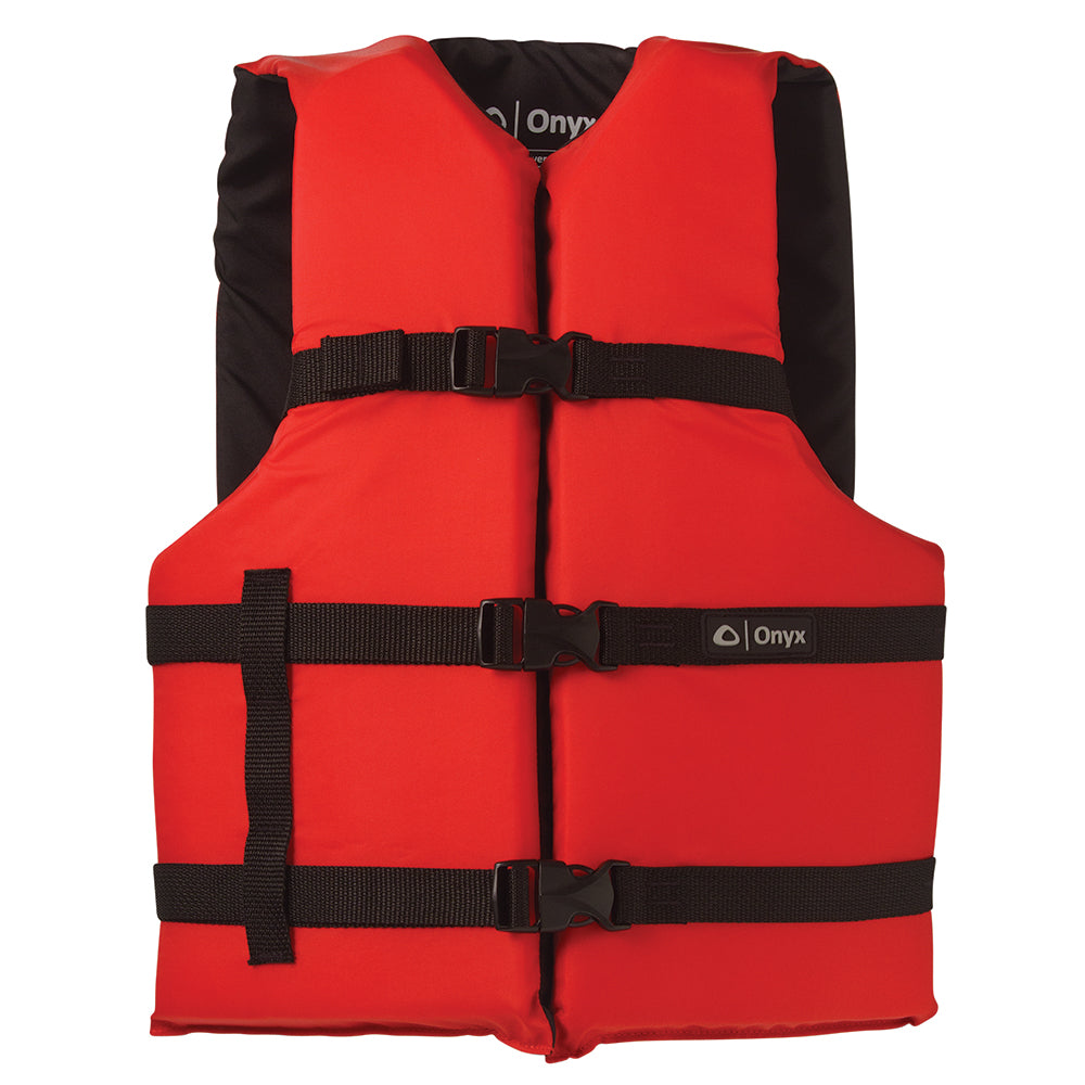 Onyx Nylon General Purpose Life Jacket - Adult Oversize - Red [103000-100-005-12] - BuoyMart.com  Personal Flotation Devices Onyx Outdoor