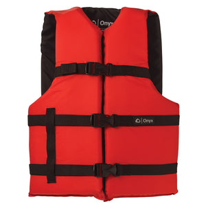 Onyx Nylon General Purpose Life Jacket - Adult Oversize - Red [103000-100-005-12] - BuoyMart.com  Personal Flotation Devices Onyx Outdoor