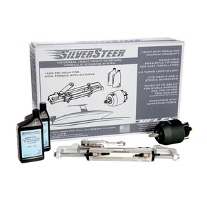 Uflex SilverSteer Universal Front Mount Outboard Hydraulic Steering System w/ UC128-SVS-1 Cylinder [SILVERSTEER1.0B] - BuoyMart.com  Steering Systems Uflex USA
